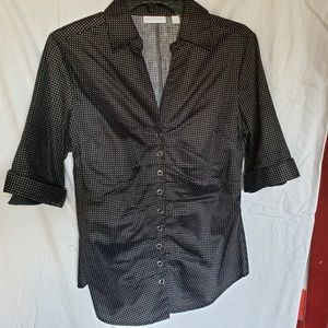 Polka Dot ruched blouse